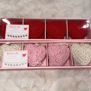 Bella Lux Valentine’s Day Festive red pink white Heart 6’ Garland